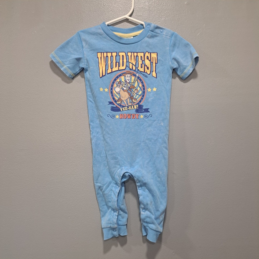 Disney Baby Toy Story Woody Wild West Romper‎ Blue 12M SP2521837TS Western Pixar